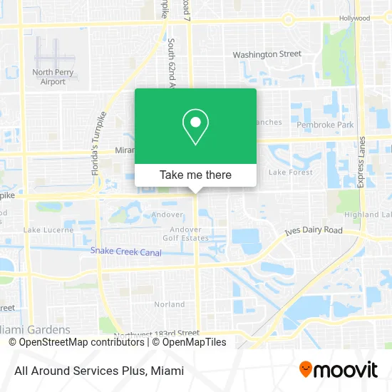 All Around Services Plus map