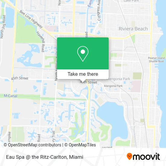 Eau Spa @ the Ritz-Carlton map