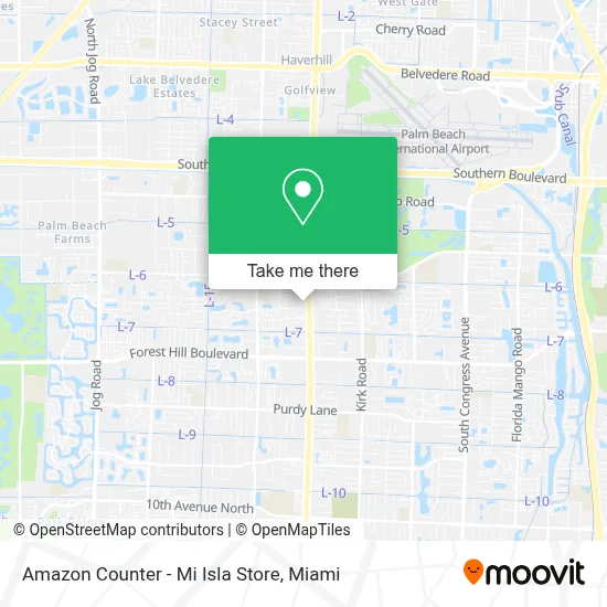 Amazon Counter - Mi Isla Store map