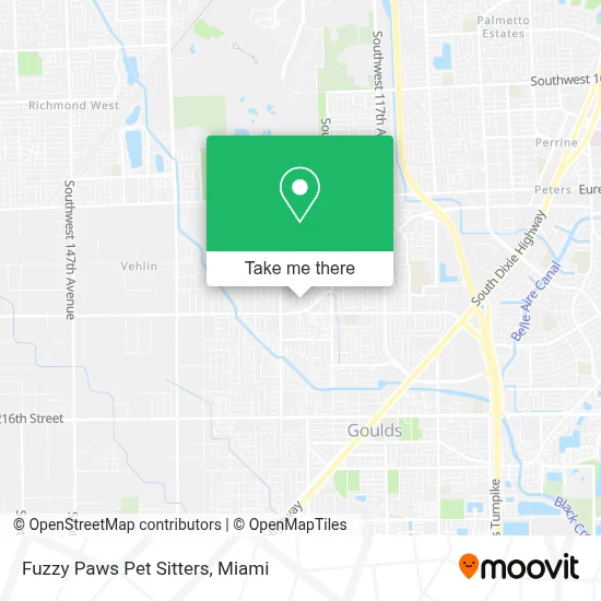 Fuzzy Paws Pet Sitters map