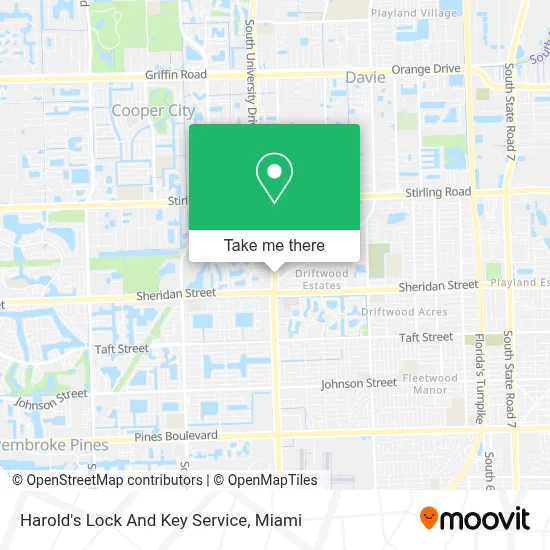 Harold's Lock And Key Service map