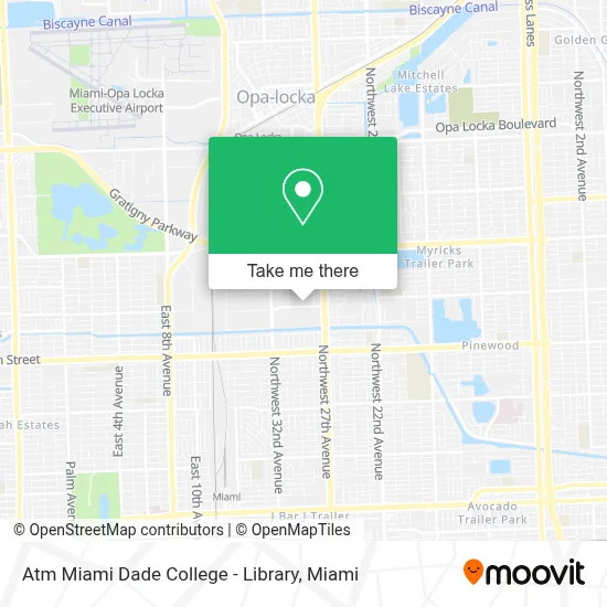 Atm Miami Dade College - Library map