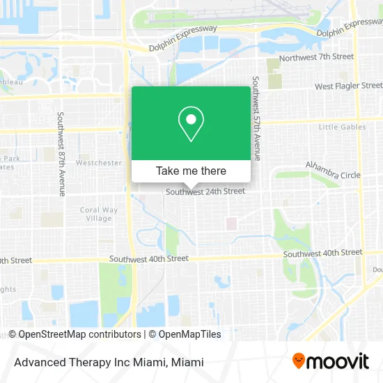 Advanced Therapy Inc Miami map