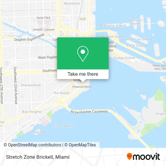 Stretch Zone Brickell map