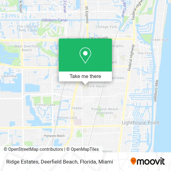 Ridge Estates, Deerfield Beach, Florida map