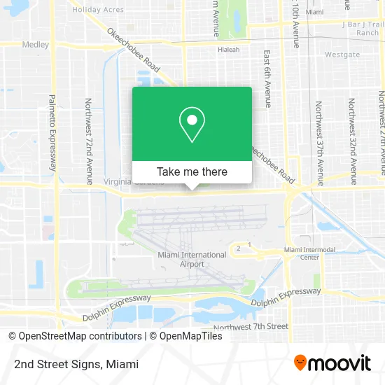 2nd Street Signs map