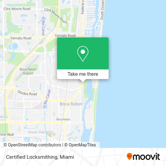 Certified Locksmithing map