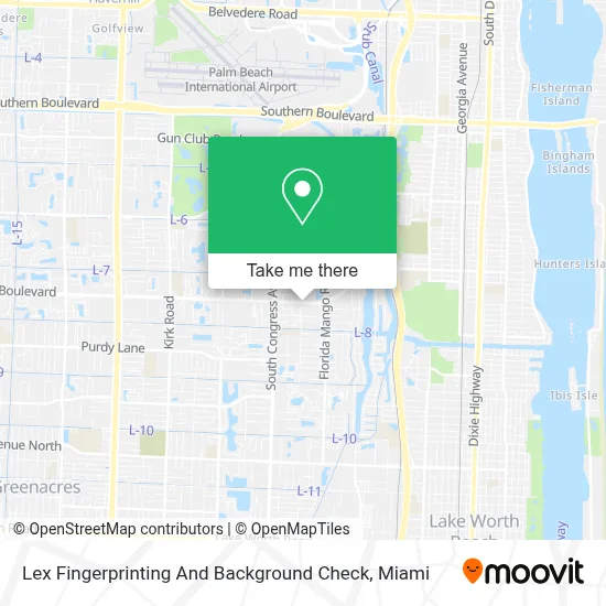 Lex Fingerprinting And Background Check map
