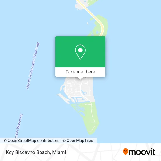 Key Biscayne Beach map
