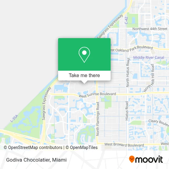 Godiva Chocolatier map