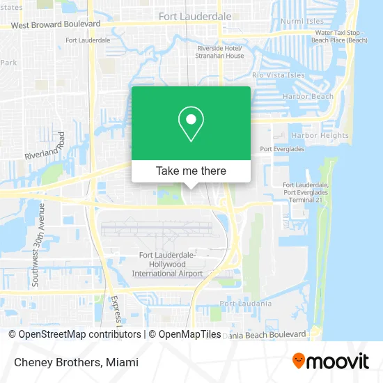 Cheney Brothers map