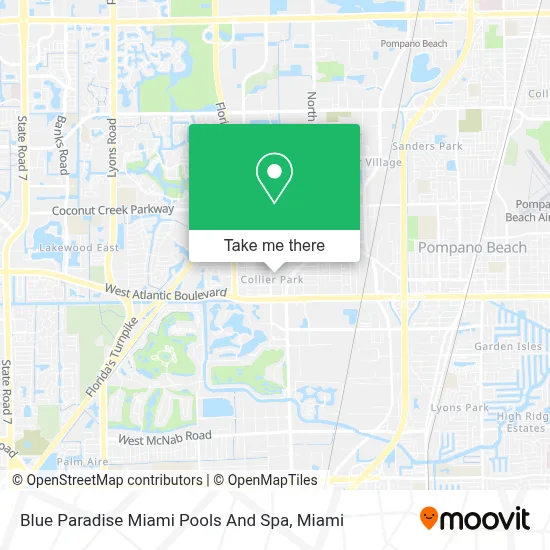 Blue Paradise Miami Pools And Spa map