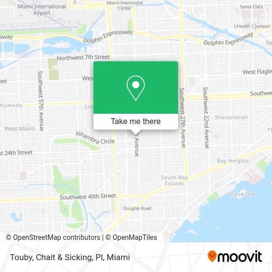 Touby, Chait & Sicking, Pl map