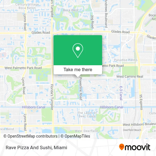 Rave Pizza And Sushi map