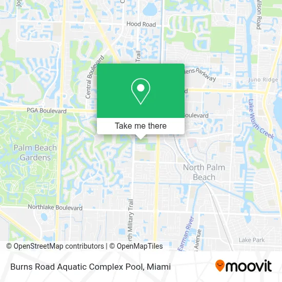Burns Road Aquatic Complex Pool map