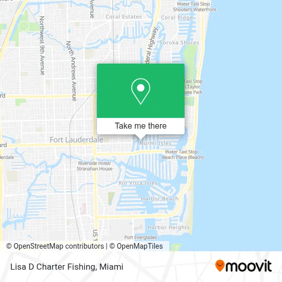 Lisa D Charter Fishing map
