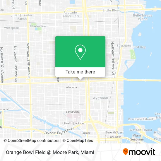 Orange Bowl Field @ Moore Park map