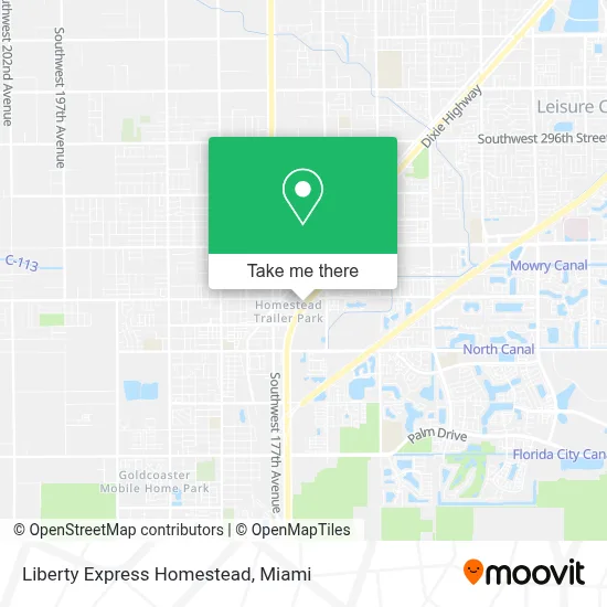 Liberty Express Homestead map