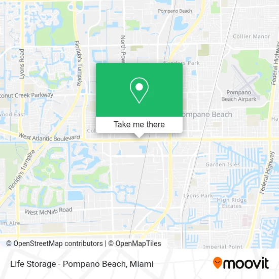 Life Storage - Pompano Beach map