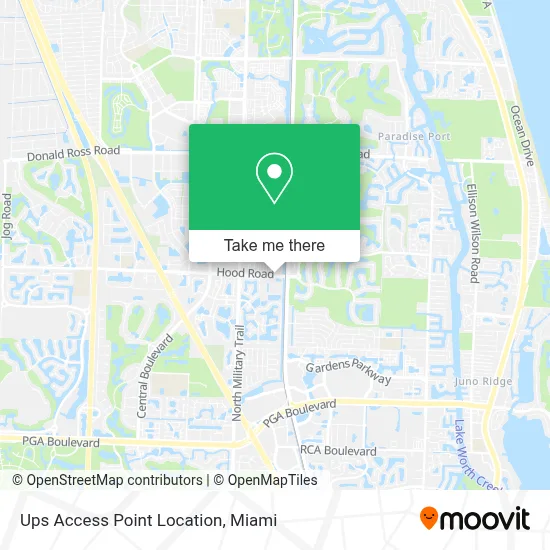 Ups Access Point Location map