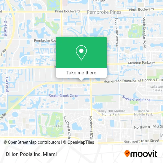 Dillon Pools Inc map