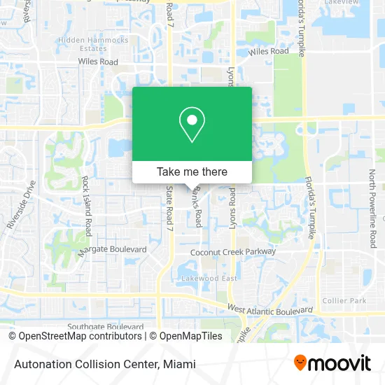 Autonation Collision Center map
