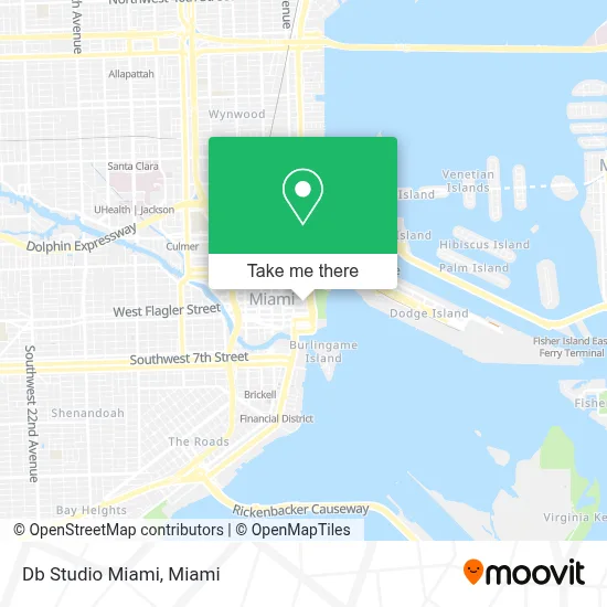 Db Studio Miami map