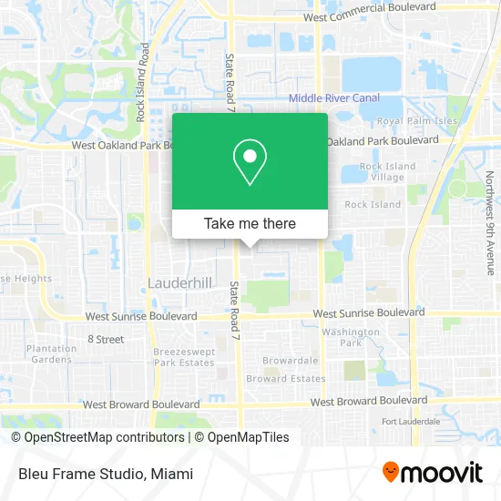 Bleu Frame Studio map