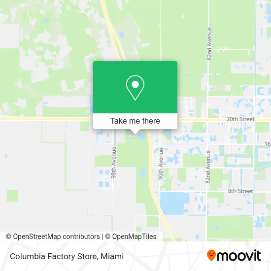 Columbia Factory Store map