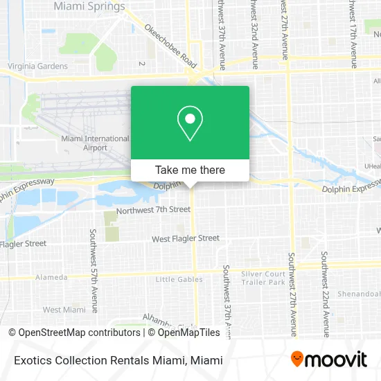 Exotics Collection Rentals Miami map