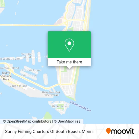 Sunny Fishing Charters Of South Beach map