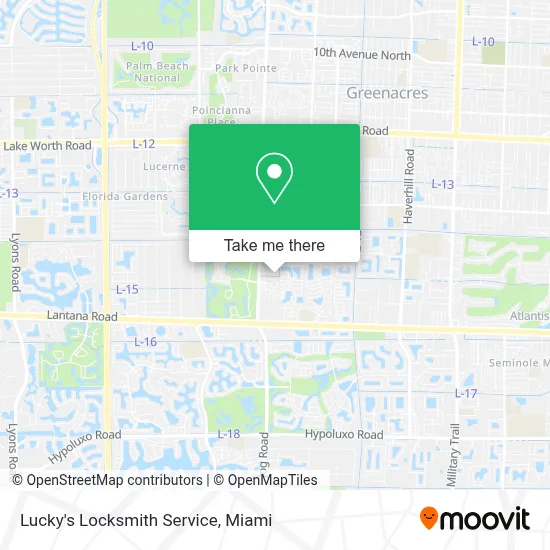 Lucky's Locksmith Service map