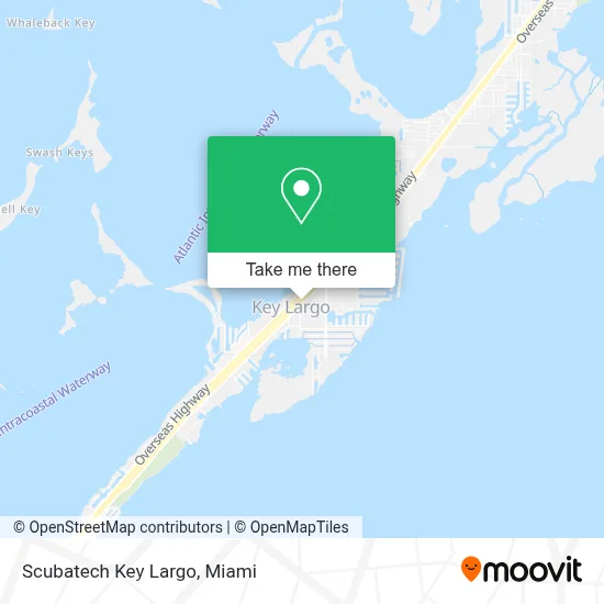 Scubatech Key Largo map