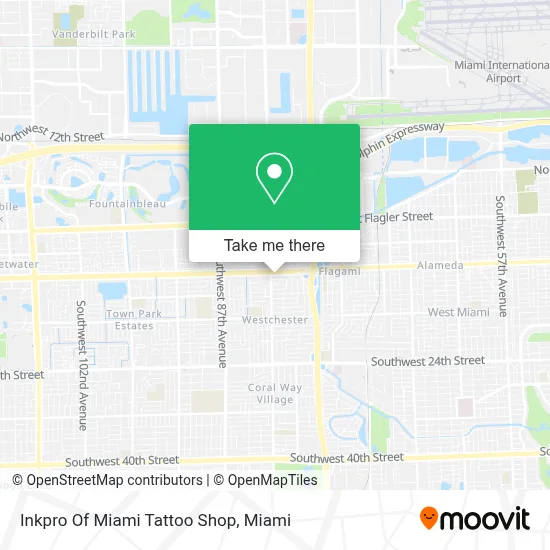 Inkpro Of Miami Tattoo Shop map