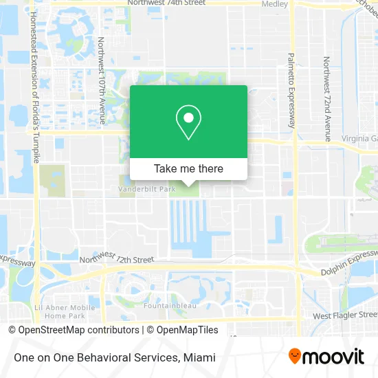 One on One Behavioral Services map