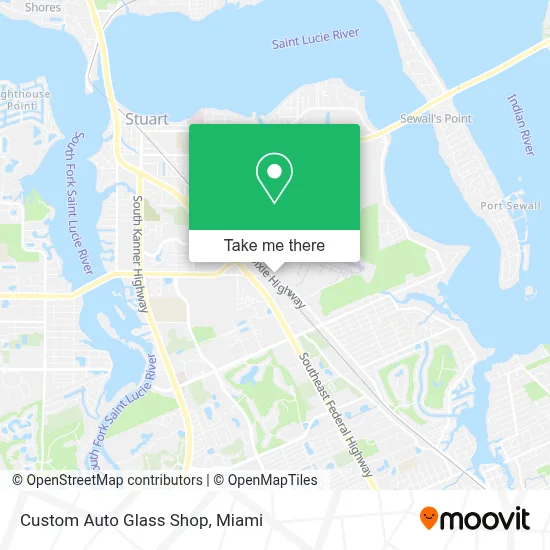 Custom Auto Glass Shop map