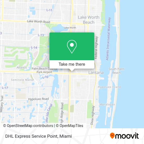 DHL Express Service Point map
