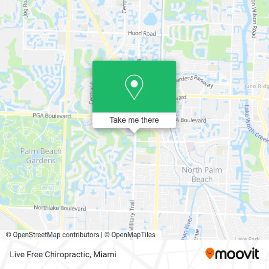 Live Free Chiropractic map