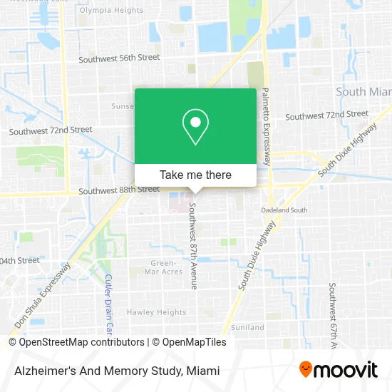 Alzheimer's And Memory Study map