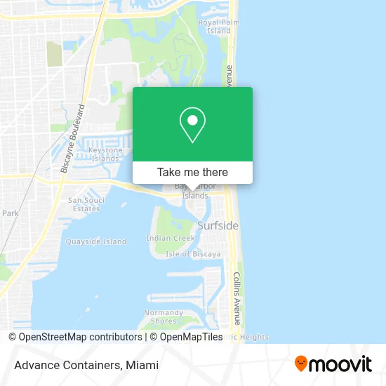 Advance Containers map