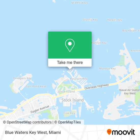 Blue Waters Key West map