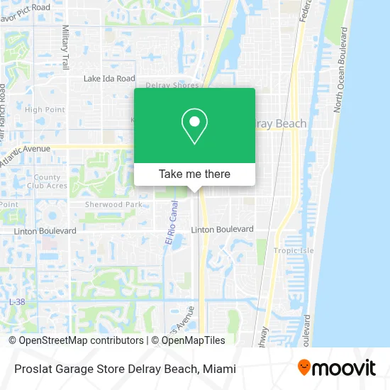 Proslat Garage Store Delray Beach map