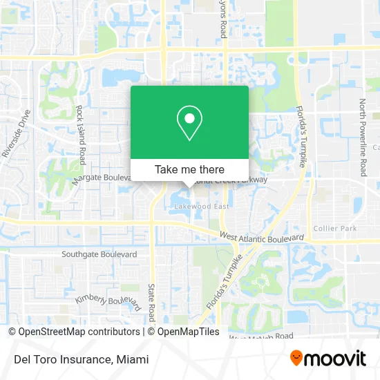 Del Toro Insurance map