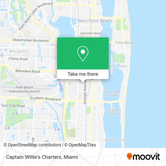 Captain Willie's Charters map