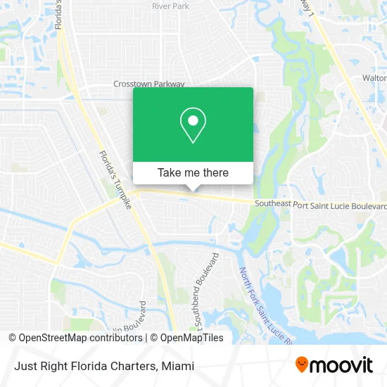 Just Right Florida Charters map