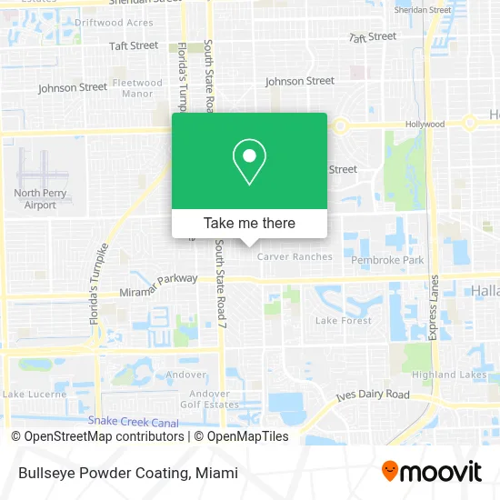 Bullseye Powder Coating map