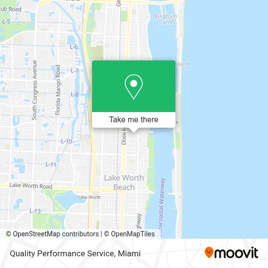 Quality Performance Service map