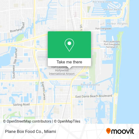 Plane Box Food Co. map