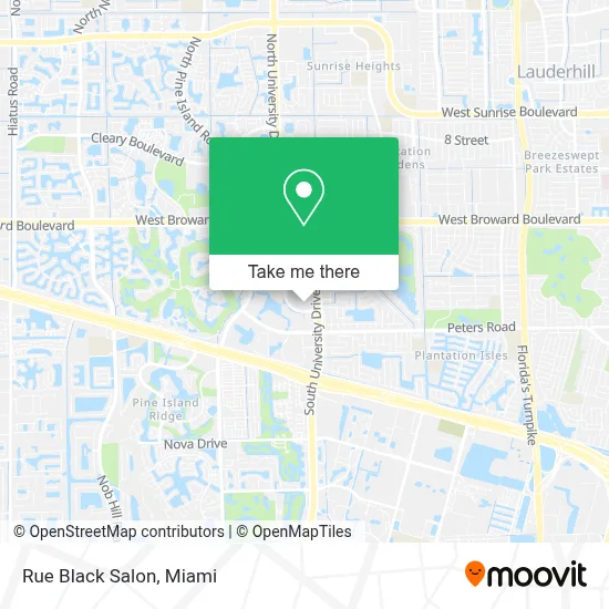 Rue Black Salon map
