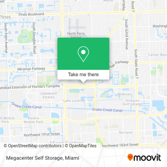 Megacenter Self Storage map